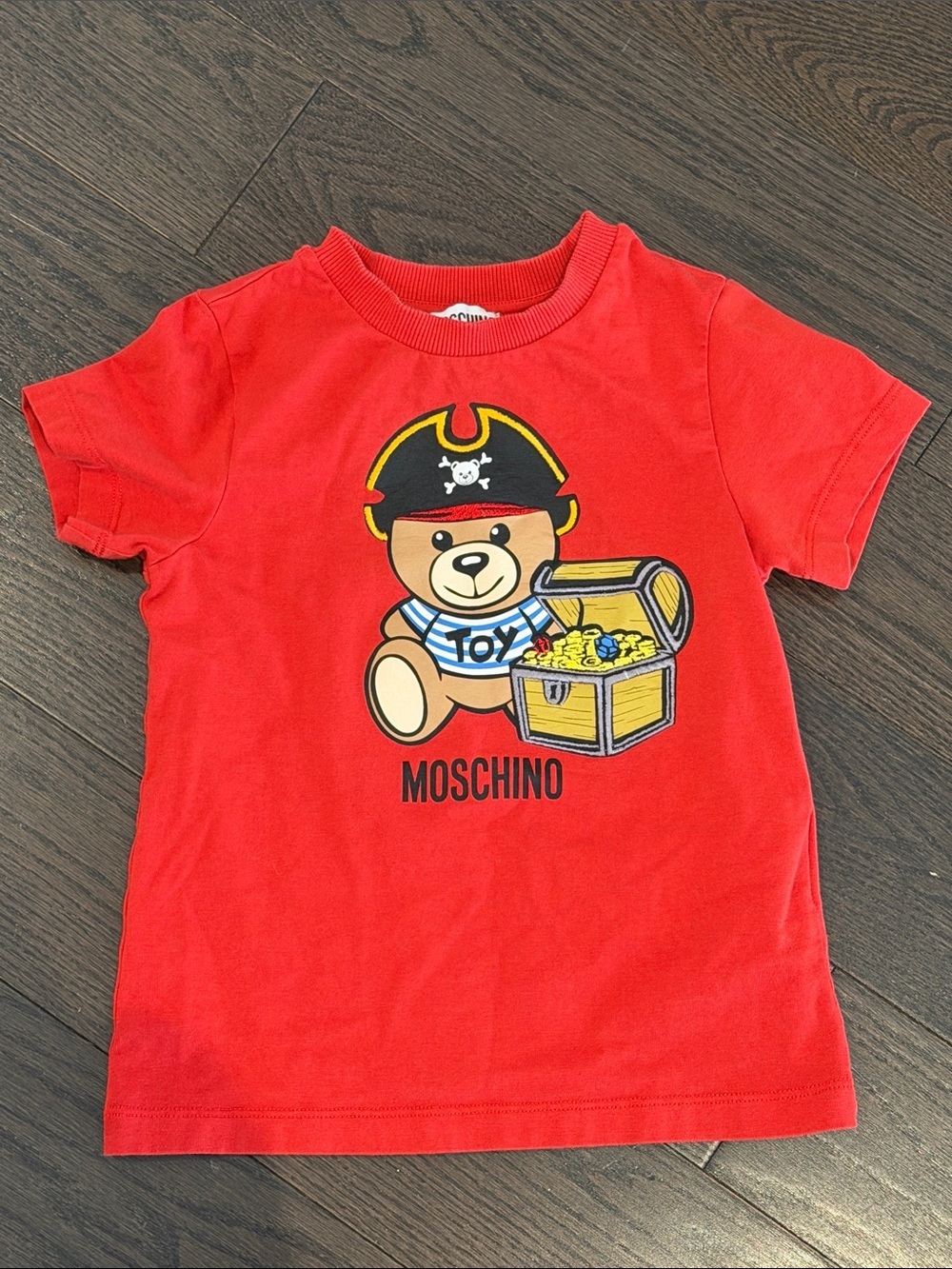 Moschino kids red bear graphic tshirt Size 4